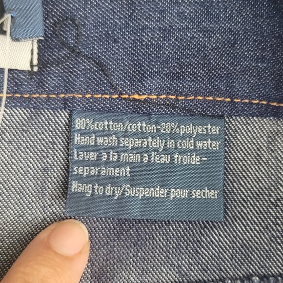 Code One NEW Women Navy Blue Cotton Blend High Rise Straight Leg Jean 15/16 NWT - Picture 12 of 17